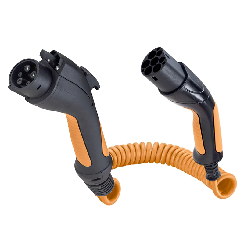  Type 2 to Type 1 EV Charging Spring Cable